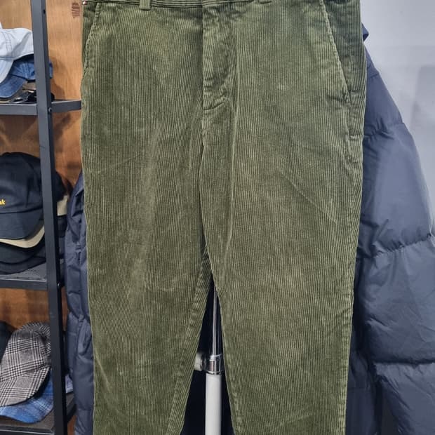 타미 릴렉스 테이퍼스드핏 골덴바지 카키 32 상태A급