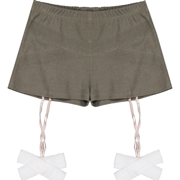 택O 오스하이 oshigh 밴디지 가터 쇼츠 + 반팔티셔츠