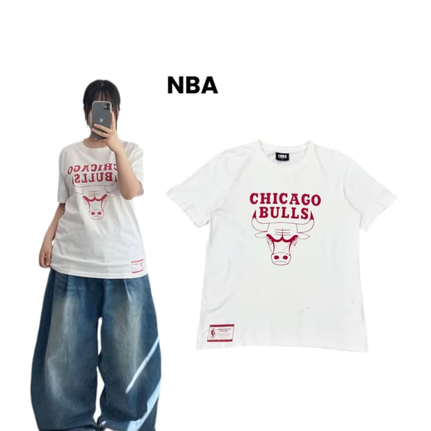 NBA 시카고불스 반팔 티셔츠 화이트