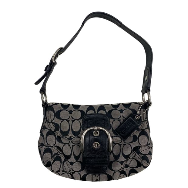 코치 y2k 블랙 버클 숄더백