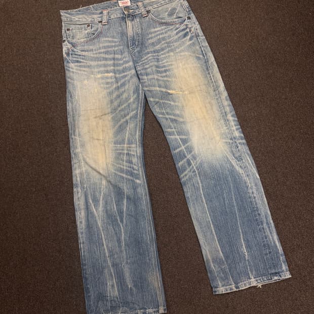 36)에드윈 XVS403 빈티지 라이트블루 데님팬츠