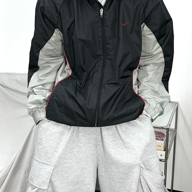 나이키 00s 블랙 그레이 바람막이 2XL
