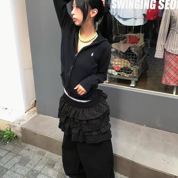 Polo Black Hood Zip-Up