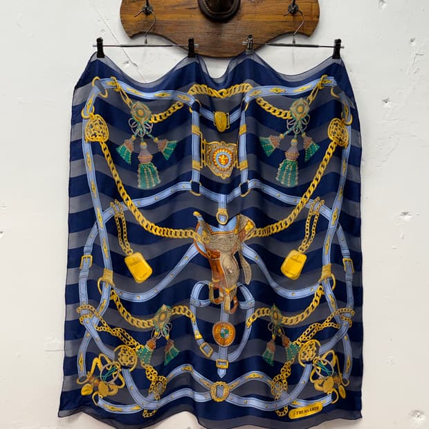 TRUSSARDI Chiffon Equestrian Scarf