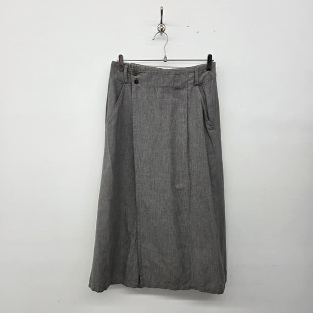 이세이미야케 회색 랩 스커트 바지 허리28in(뒷밴딩)
