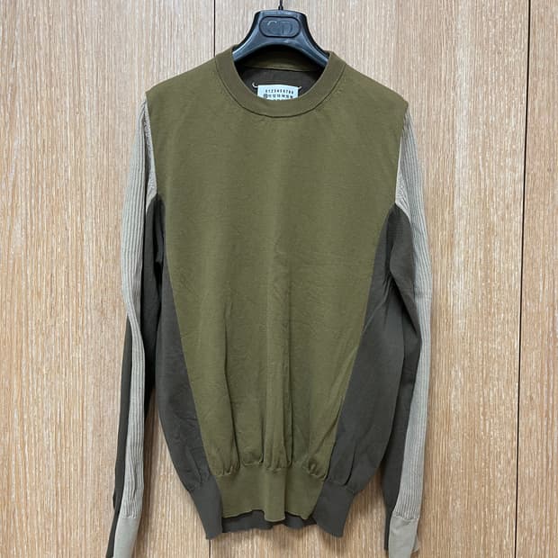 마르지엘라 컬러블록 니트