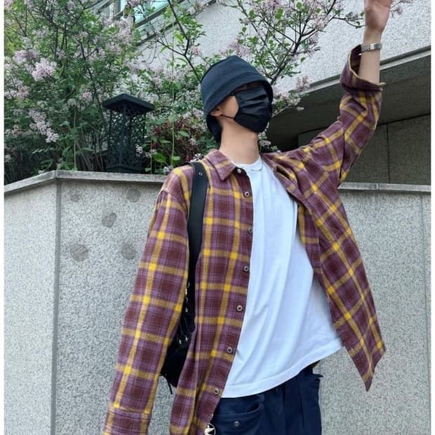 [새상품] 리바이스 실버탭 체크 셔츠 L