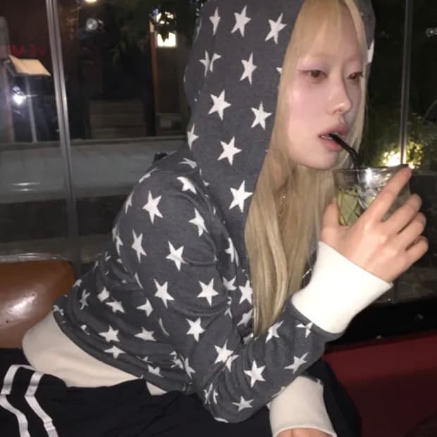 별 투웨이 후드집업