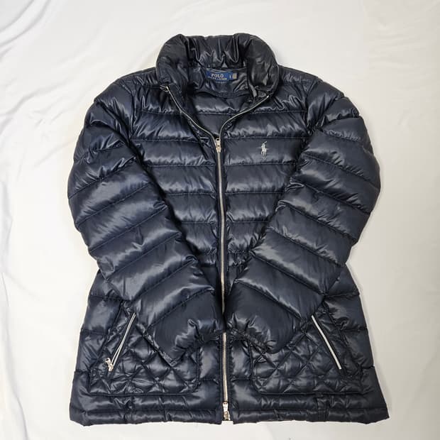 폴로 랄프로렌 신형 덕다운 코트패딩 롱 경량자켓 L