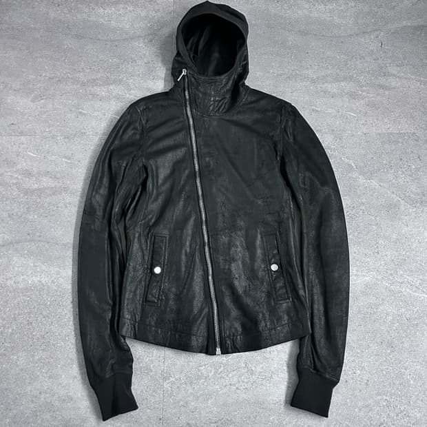 릭오웬스 다이애그널 불렛 레더 자켓