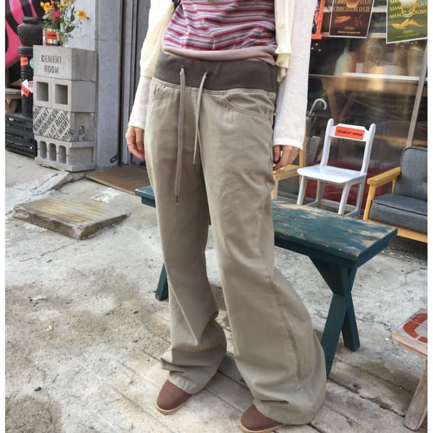 y2k 로우 부츠컷 팬츠