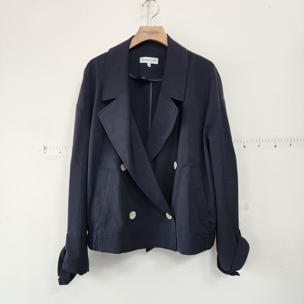 유돈초이 더블 버튼 자켓 네이비