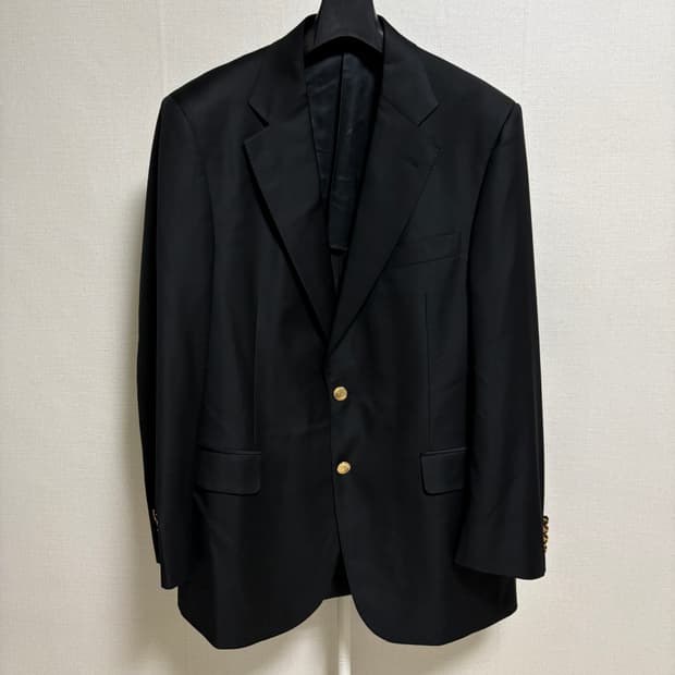 (민트급) 아쿠아스큐텀 금장 블레이저 자켓 / 블랙, 42R