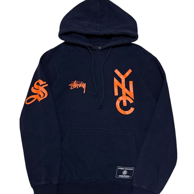 스투시 NYC 뉴욕 네이비 후드티
