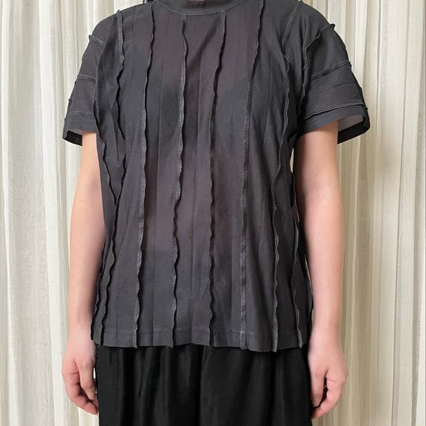 이세이미야케 오버록 패널 티셔츠 issey miyake 패치워크