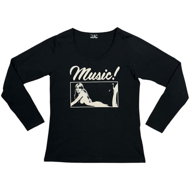 히스테릭 글래머 music! 히스걸 롱슬리브 티셔츠