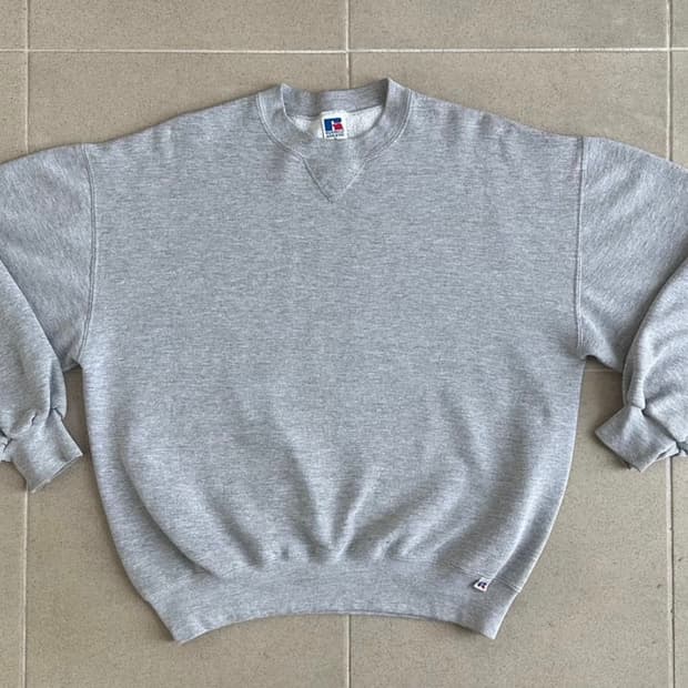 90s 러셀 맨투맨 그레이XL 🇺🇸