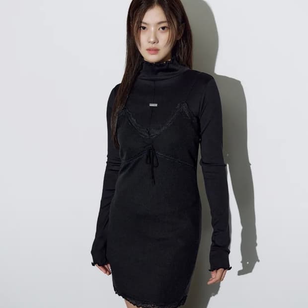 헬레네파리스 셀러브리즈 니팅 슬립 블랙