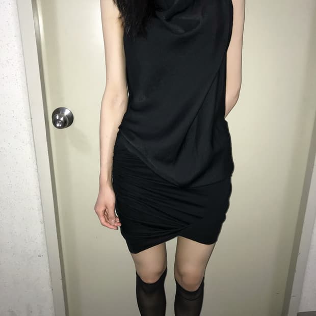 Helmut lang Draped Cowl Neck Top