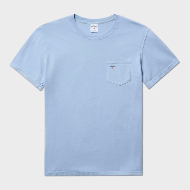 NOAH 포켓 반팔 티셔츠 스카이블루 (M, 새제품)