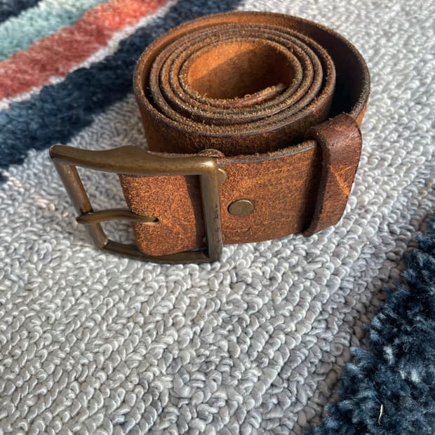 RRL 디스트레스트 레더벨트(32)