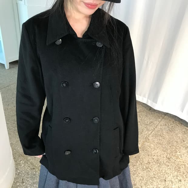 캐시미어  블랜드 더블 코트