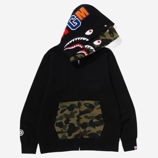 BAPE 베이프 샤크 풀집 더블 후드집업