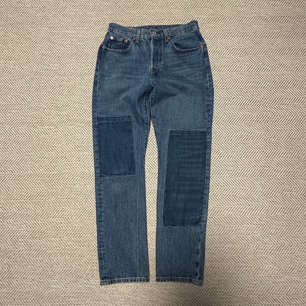 LEVI'S 501 premium patchwork denim