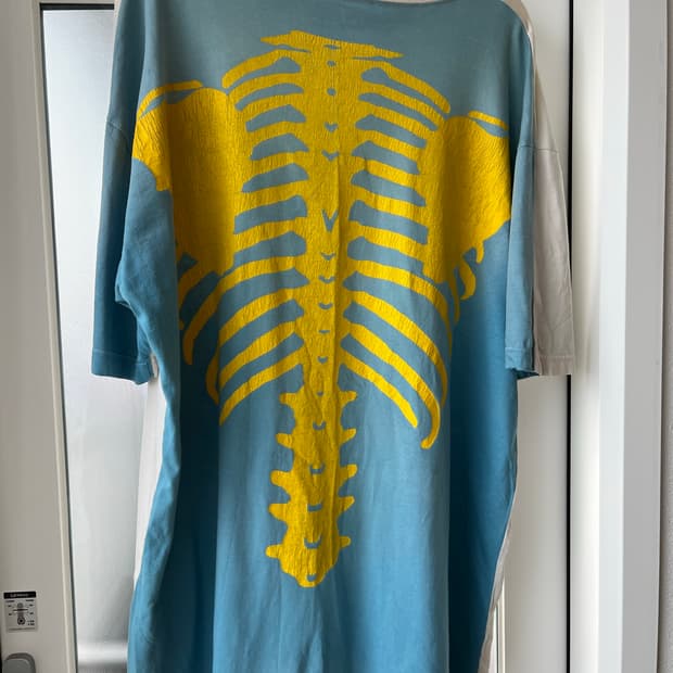 Kapital 캐피탈 투톤 빅 본 프린팅 티셔츠 3사이즈