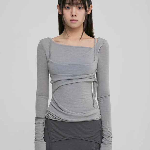 Layered Bustier Long Sleeve