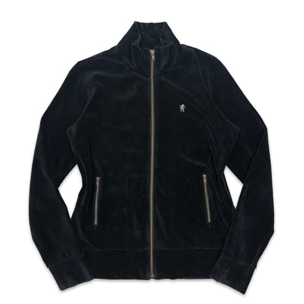 빈티지 Gymphlex 블랙 벨벳 집업