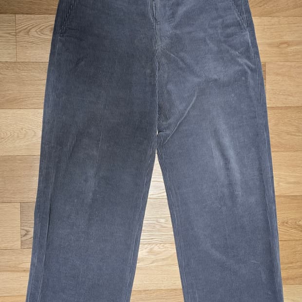 COS 코스 코듀로이 와이드 팬츠 그레이 52