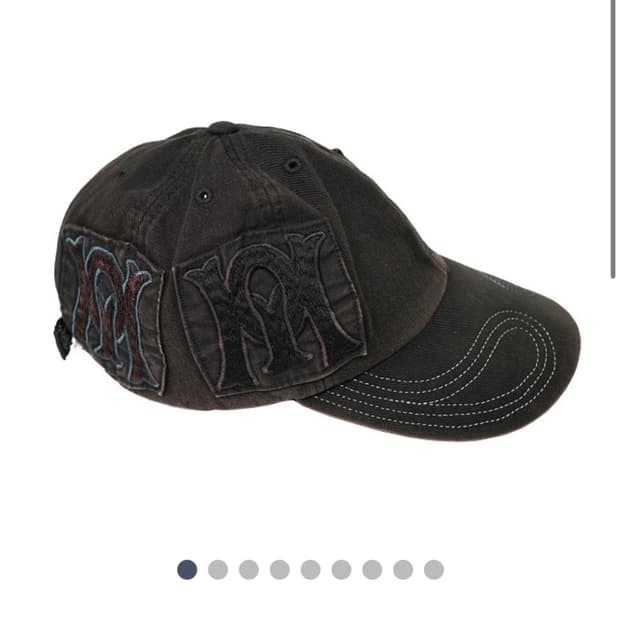 paisley stitch visor washed patch cap