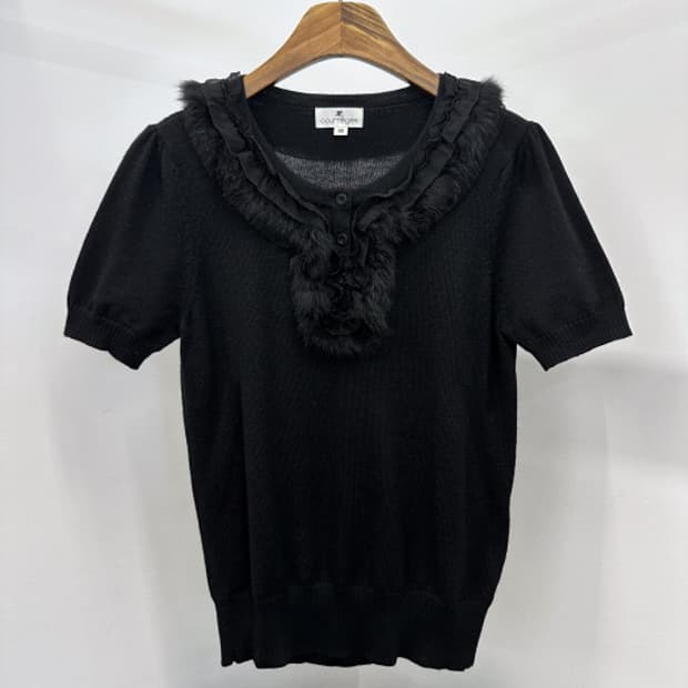 COURREGES 숏 슬리브 니트 (M)