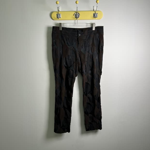 90's 이세이미야케 입체 자카드 스트레치 팬츠