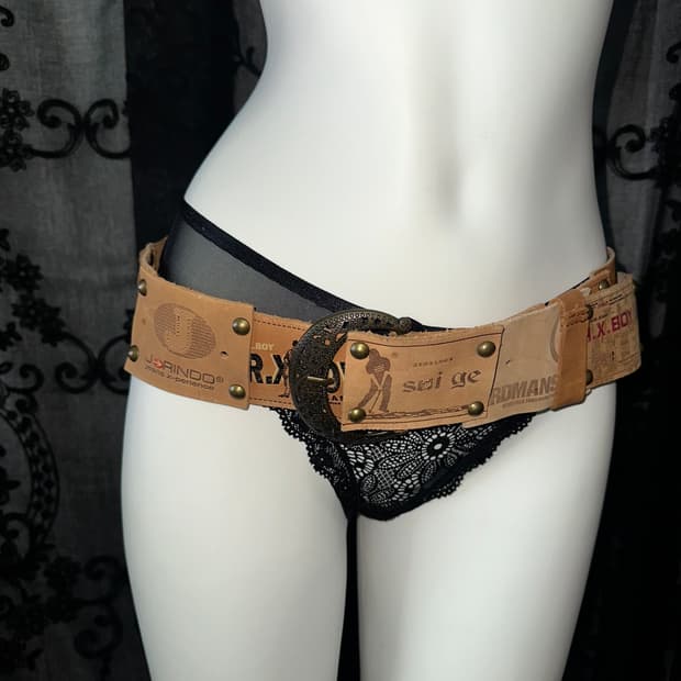 Leather Patchwork Belt