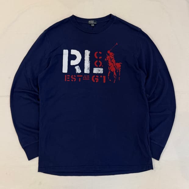 폴로 랄프로렌 빅포니 치프키프 y2k 롱슬리브 네이비