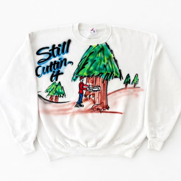  80s Jerzees 에어 브러쉬 스웻셔츠 XL