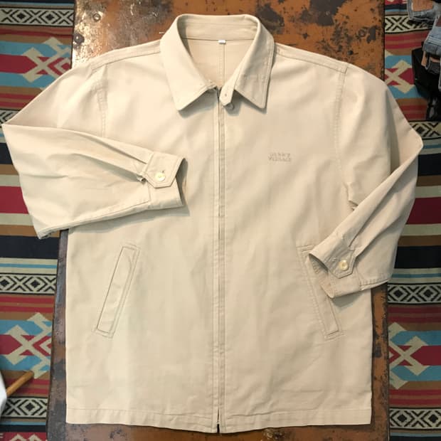 90s 베르사체 베이지 집업 블루종 자켓 남성 105 사이즈 