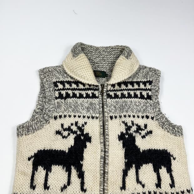VTG 빈티지 재팬 코위찬 니트 조끼 베스트 (L)