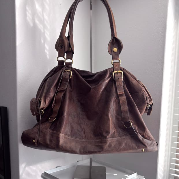 아돌포 도밍게즈 빈티지 워시드 숄더백