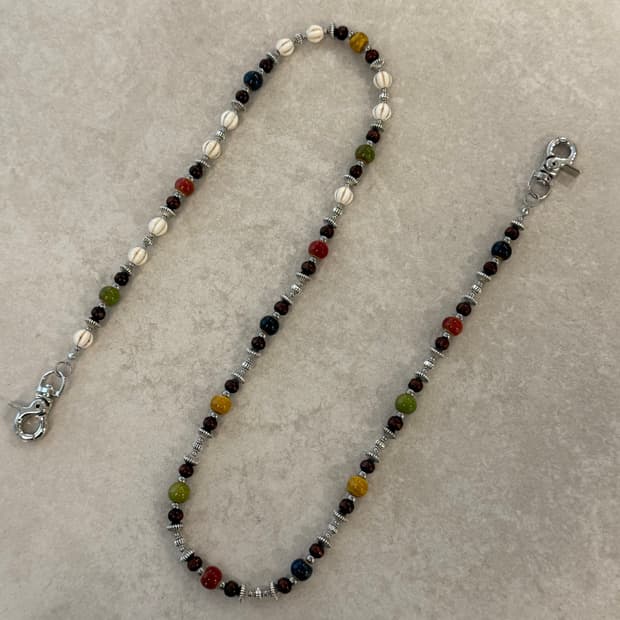 산호 도자기 비즈 바지체인