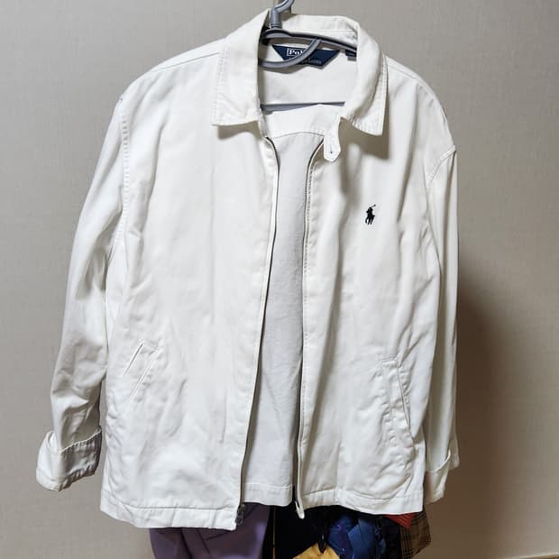 폴로 화이트 스윙 헤링턴 자켓 xl 105