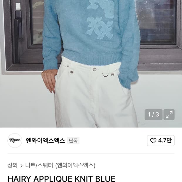 엔와이엑스엑스 니트