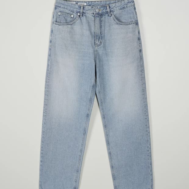 인더로우 5PK 와이드 테이퍼드 데님 블리치