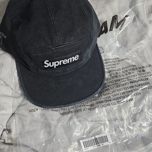 [새상품]슈프림 벤틸 캠프캡 블랙