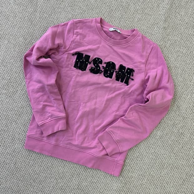 실측확인 MSGM 키즈 맨투맨 0417D