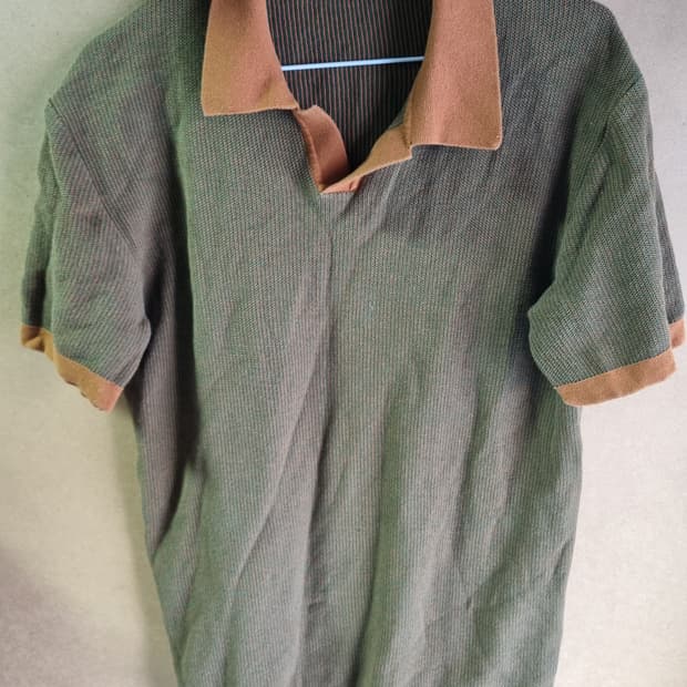 코오롱 시리즈 남성 니트 반팔티 