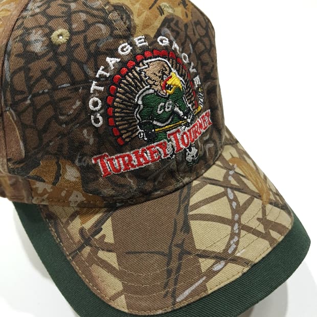 터키 토니 하키 자수 카모 & 그린 볼캡 P2033