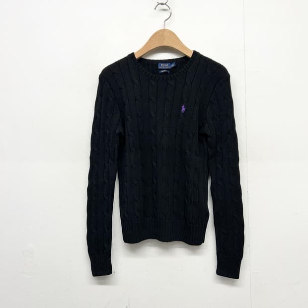 폴로 케이블 코튼 니트